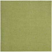 Nourison Essentials Indoor/Outdoor Green 7' x square Area Rug, (7 Square)